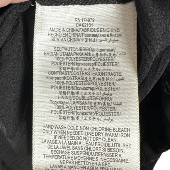 Bcbgmaxazria Szxs Metallic High-Low Long Sleeve Dot Chiffon Top Size Medium - Picture 8 of 9